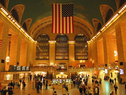 Grand Central Terminal: View a mural of stars on the ceiling